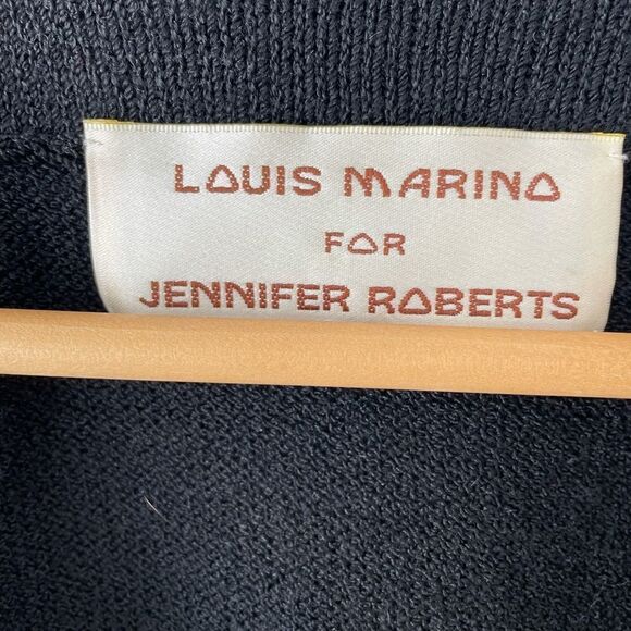 vintage louis marino for jennifer roberts rare gold embroidery cardigan size 8 - Picture 4 of 8